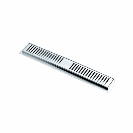Gio 250x65mm slotted grate shower channel stainless steel