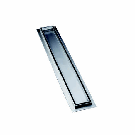 Gio 250x65mm tile grate shower channel stainless steel