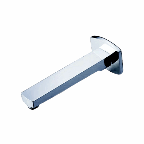 Gio 200x45mm square wall spout with rounded bottom (15mm inlet)