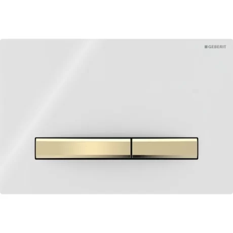 Geberit Sigma50 actuator plate, square, dual flush, metal colour brass-coloured