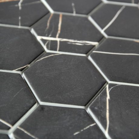 Persian Nero Hexagonal Mosaic