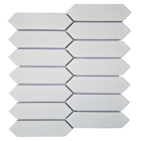 Picket Matt Porcelain Mosaic White