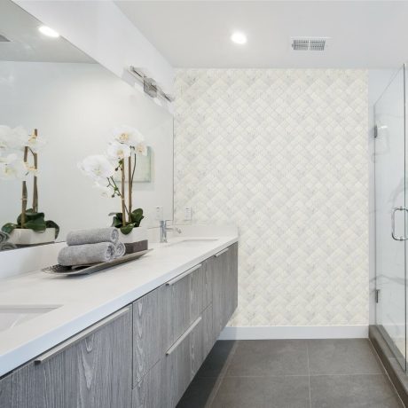 Milky White Lantern Mosaic