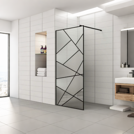 Black aluminum around Shower Screen