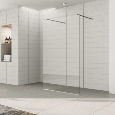 Chrome Free Stand Shower Screen