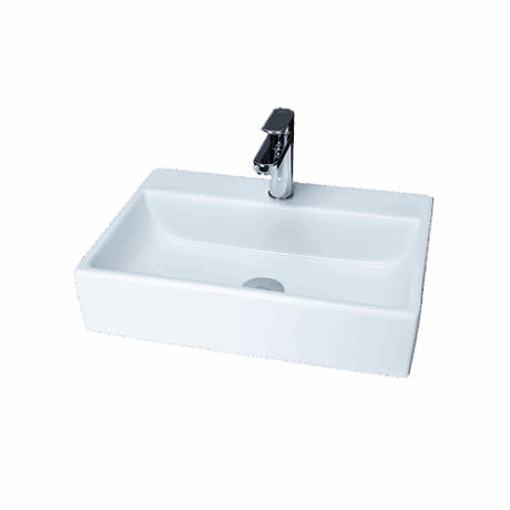 Gio Bina 1TH, Rectangular, Large, Wall hung/ counter top basin