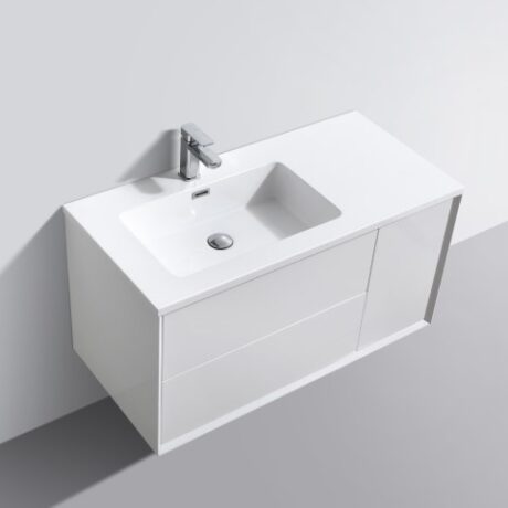 Messina 1000 Vanity & Basin - White