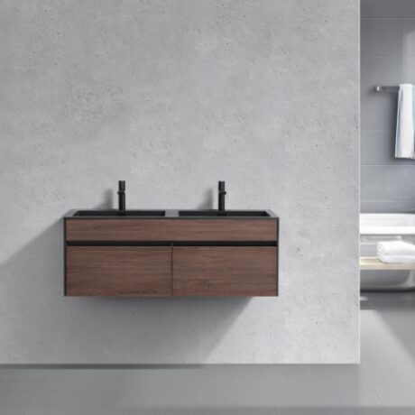 Simplicity 1200 vanity & Charcoal DBL Basin