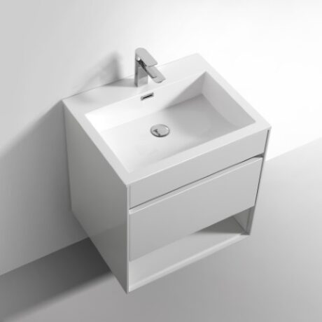 Simplicity Edge 600 Cabinet & Basin - White