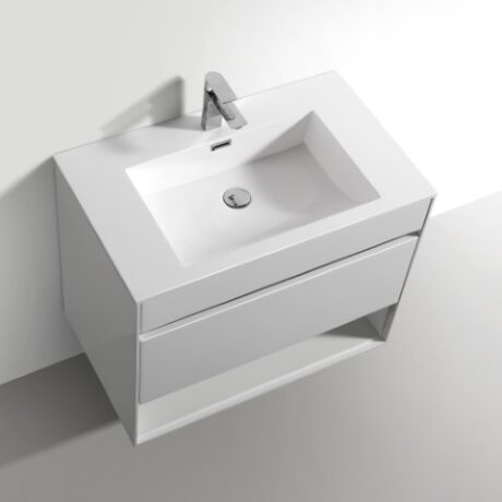 Simplicity Edge 800 Cabinet & Basin - White