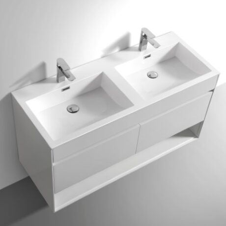 Simplicity Edge 1200 Cabinet & Basin - White