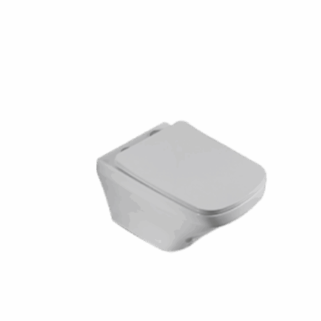 Gio Tavira rimless wall hun pan, S/C seat & quick release hinges