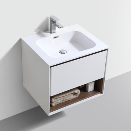 Versace 600 Vanity & Basin - White