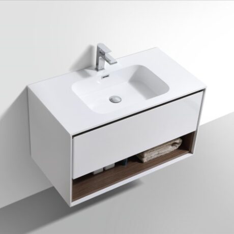 Versace 900 Vanity & Basin - White