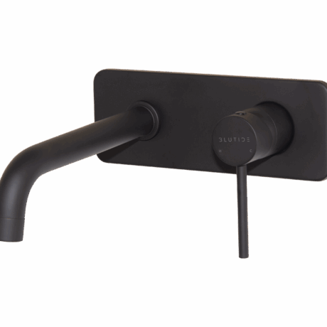 Basin Concealed Mixer Tap with Spout | Neo Black