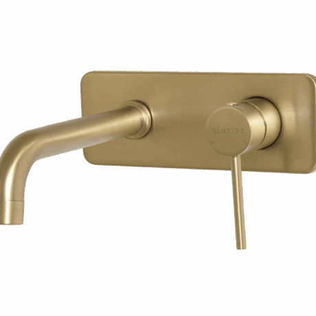 Basin Concealed Mixer Tap with Spout | Neo Brushed Brass