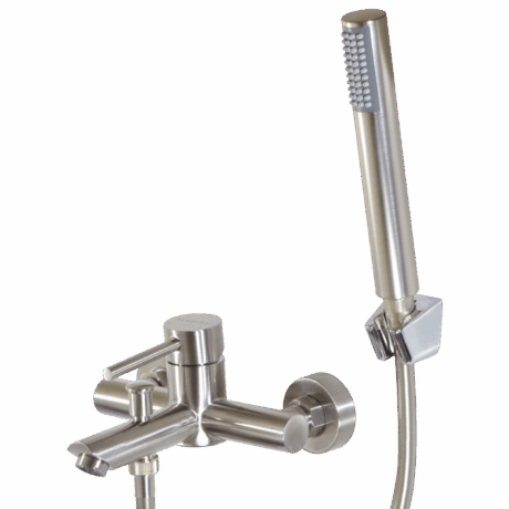 Bath Mixer Tap W/T Std Offset | Moon Brushed Stainless Steel