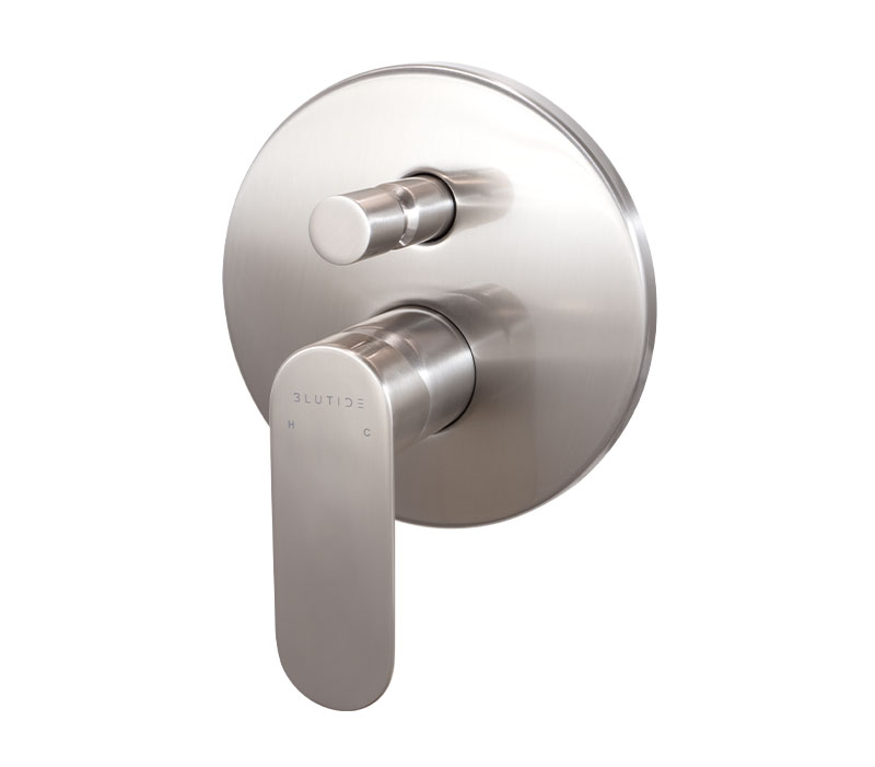 Concealed Diverter Trim Kit | Satin Brushed Stainless Steel