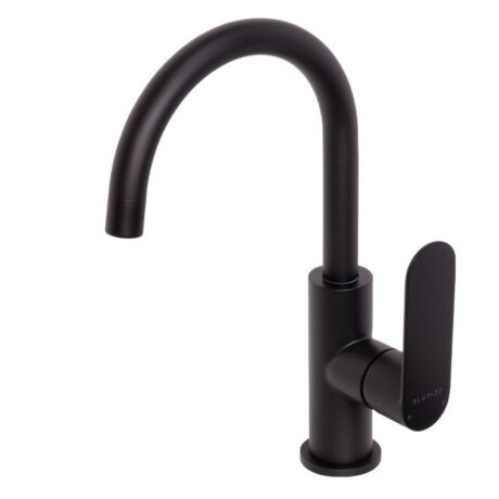 Gooseneck Basin Mixer Tap | Satin Black