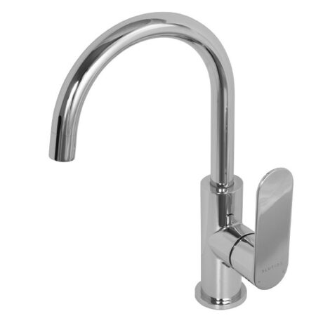 Gooseneck Basin Mixer Tap | Satin