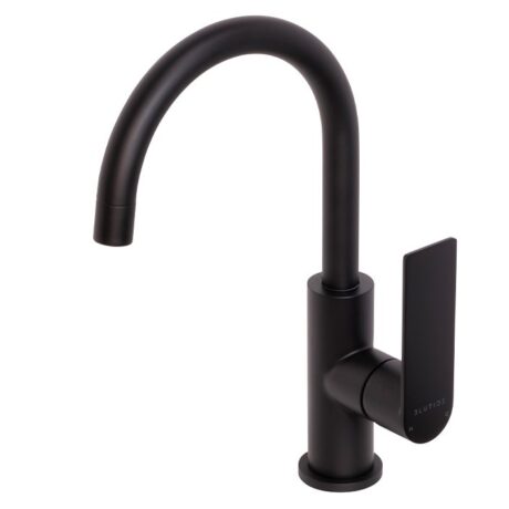 Gooseneck Basin Mixer Tap | Silk Black