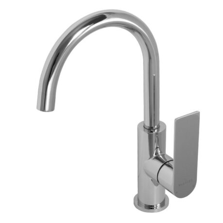 Gooseneck Basin Mixer Tap | Silk
