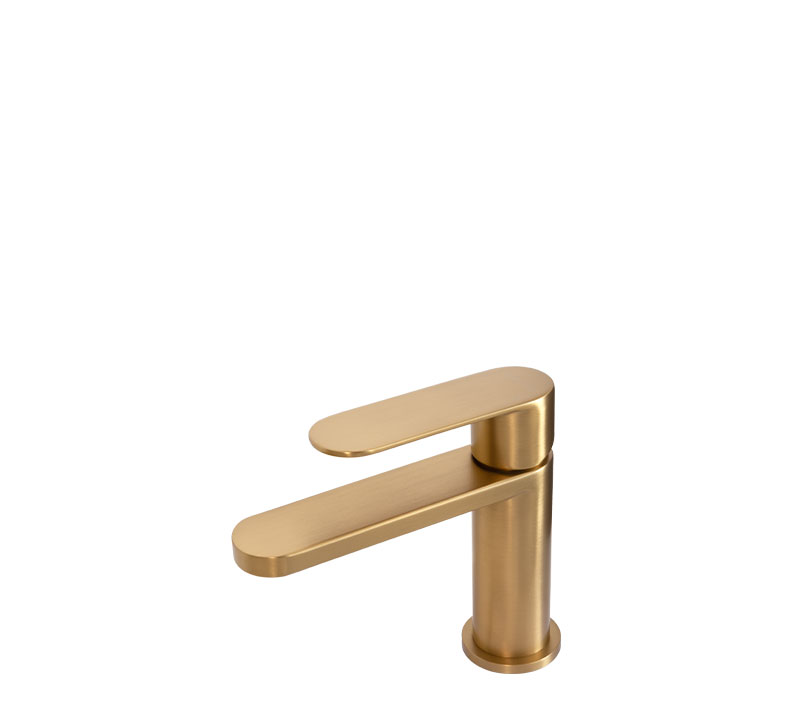 90mm Basin Mixer Tap | Satin Brass