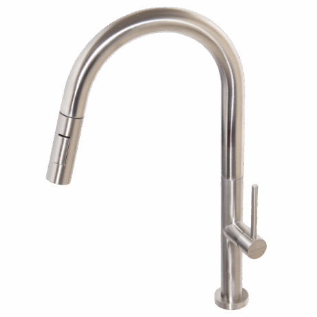Pull Out Sink Mixer Tap | Neo Brushed Stainless Steel