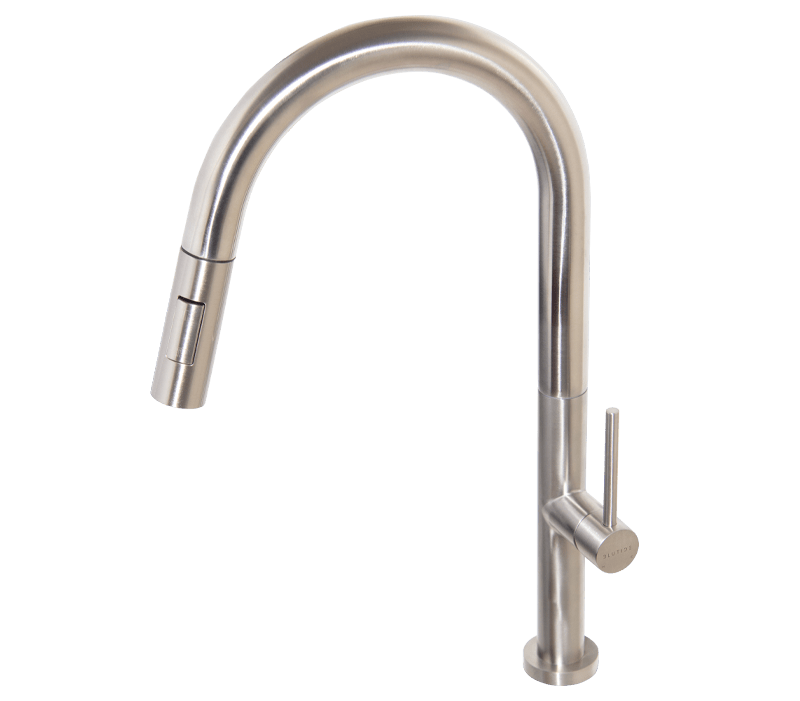 Pull Out Sink Mixer Tap | Neo Brushed Stainless Steel