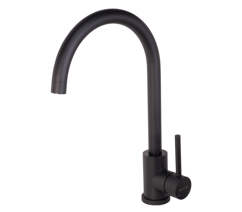 Single Hole Sink Mixer Tap | Moon Black