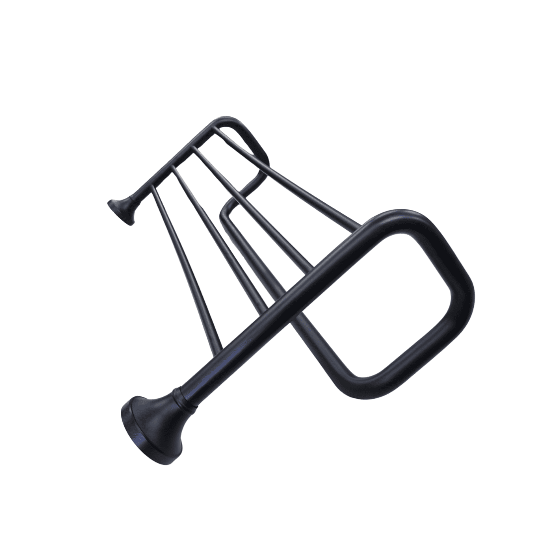 Blackened Brass Towel Rail Shelf - Image 4