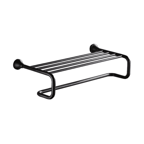 Blackened Brass Towel Rail Shelf