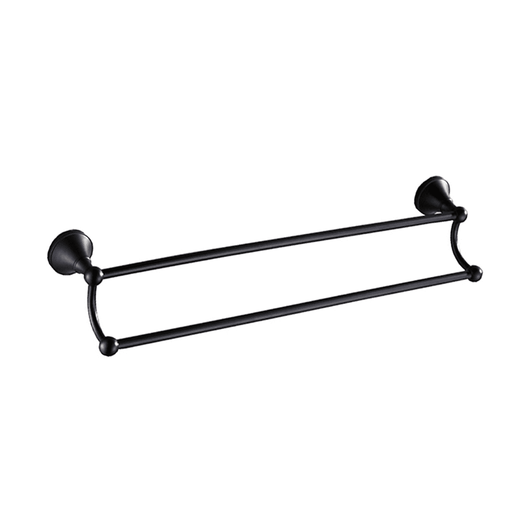 Blackened Brass Double Towel Rail
