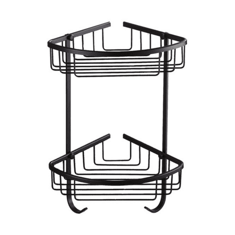 Blackened Brass Corner Shelf