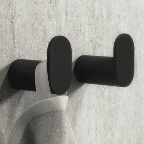 Blackened Brass Modern Robe Hook