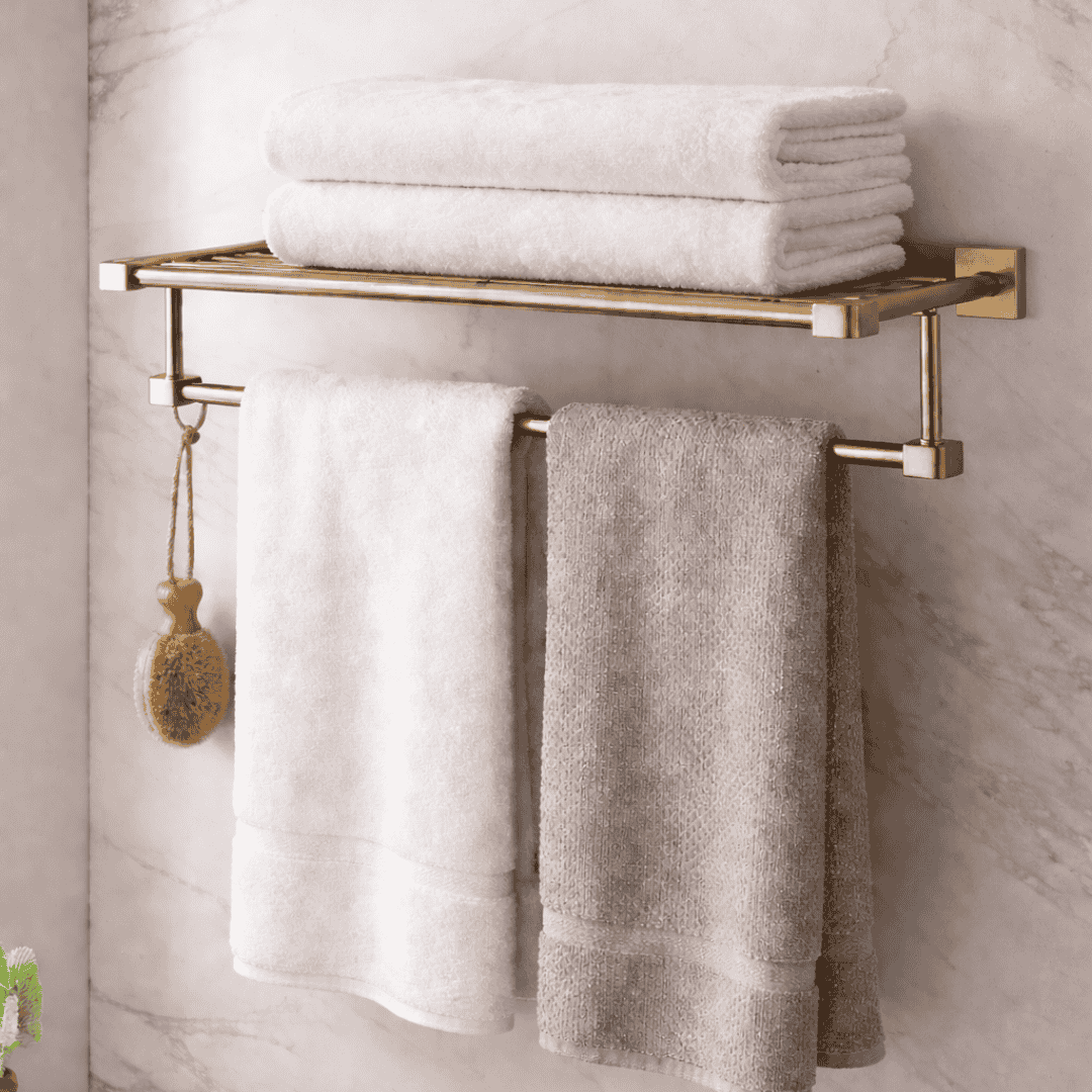 Brushed Gold SQ Large Towel Rail