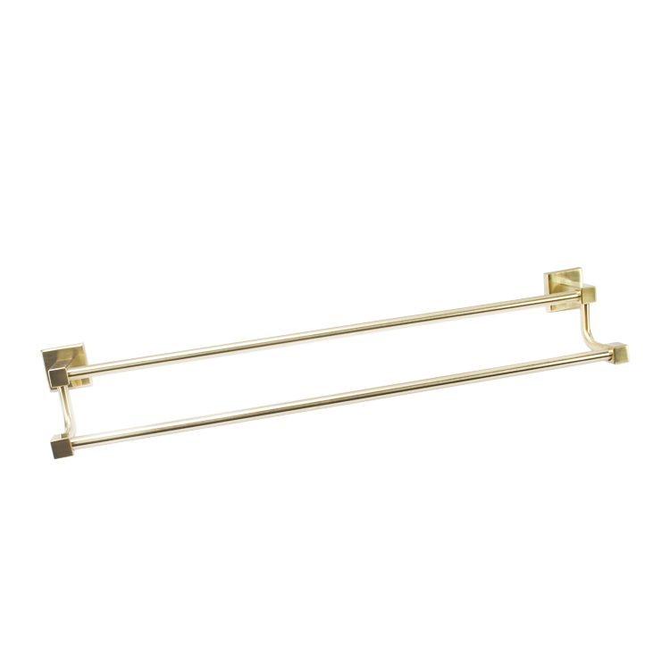 Brushed Gold SQ Double Towel Rail