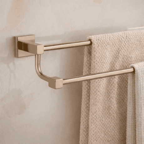Brushed Gold SQ Double Towel Rail