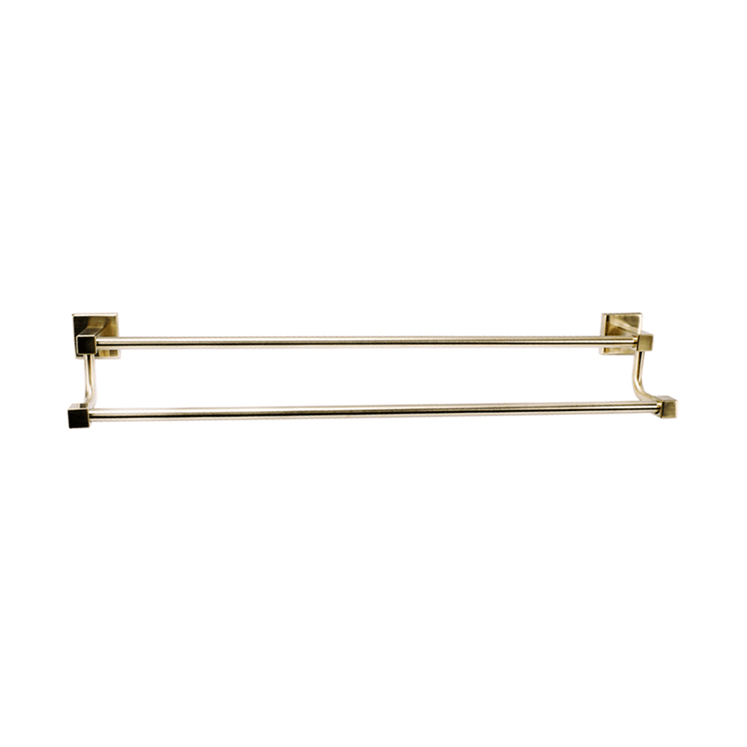 Brushed Gold SQ Double Towel Rail - Image 2