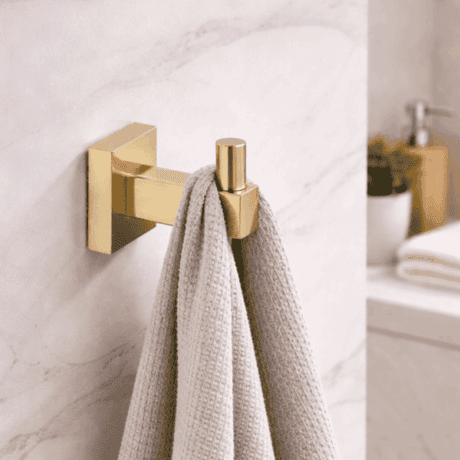 Brushed Gold SQ Robe Hook