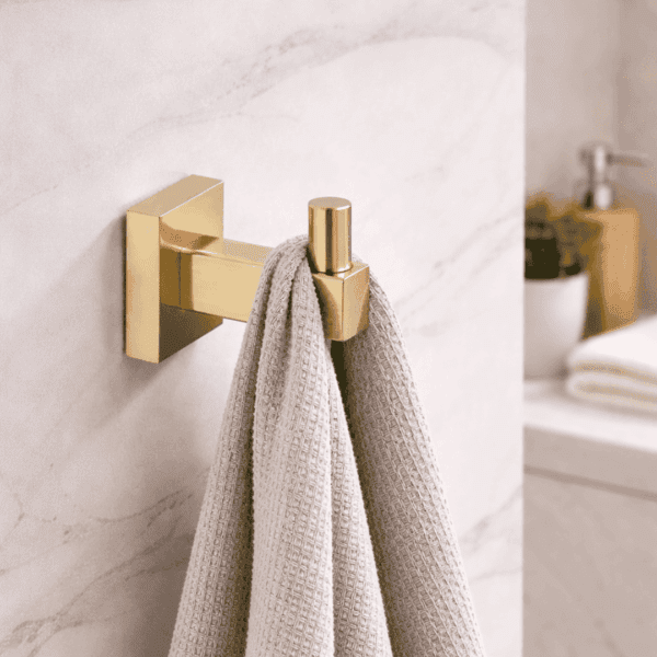 Brushed Gold SQ Robe Hook