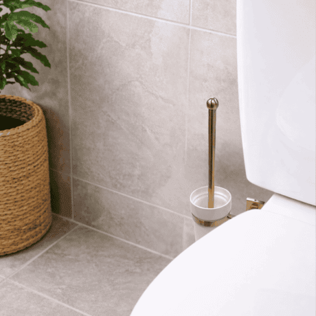 Brushed Gold SQ Toilet Brush Holder
