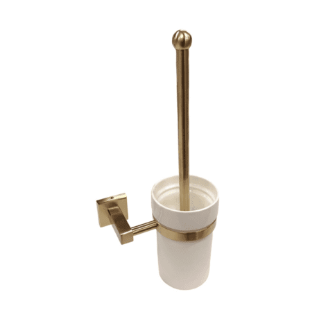Brushed Gold SQ Toilet Brush Holder