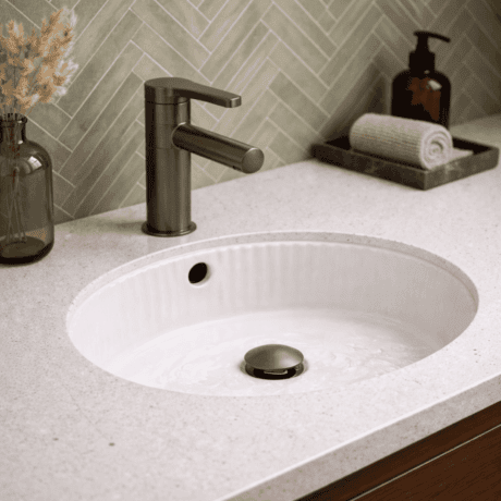 Gun Metal Basin Pop Up | Slotted