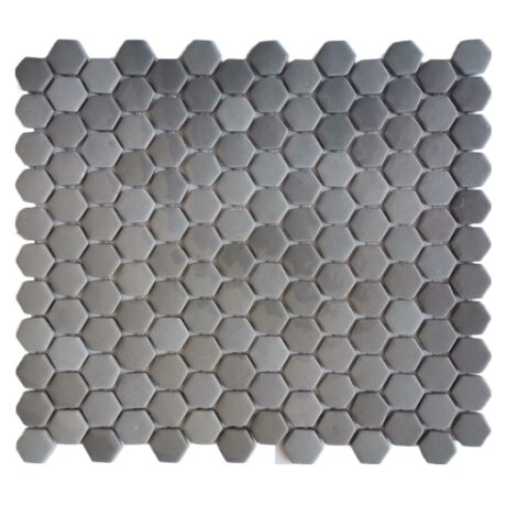 Mini Hex Recycled Glass Mosaic - Natural