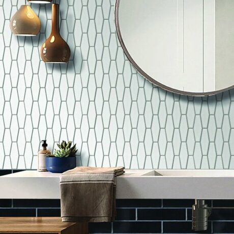 Long Hexagonal Porcelain Mosaic