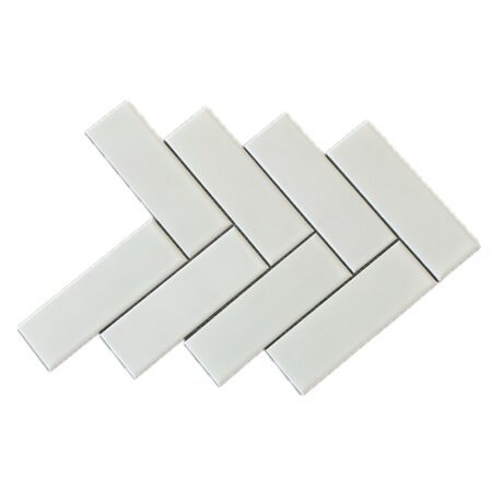 Herringbone Porcelain Gloss-Matt Blend Mosaic