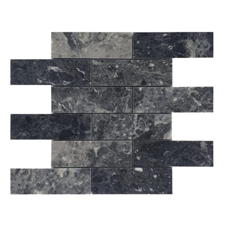 Black Leopard Marble Subway Mosaic