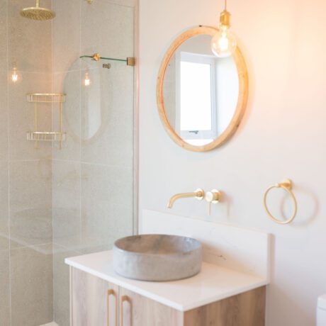Brushed Gold Corner Shelf