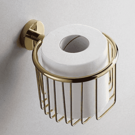 Brushed Gold Spare Toilet Roll Holder